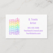 パステルレインボービジネスカードの作成 名刺 (正面)