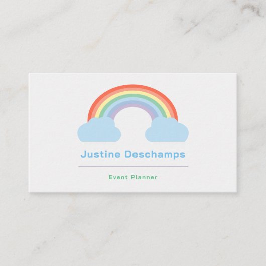 パステルレインボービジネスカード 名刺 (正面)
