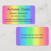 パステルレインボービジネスカード 名刺 (正面/裏面)