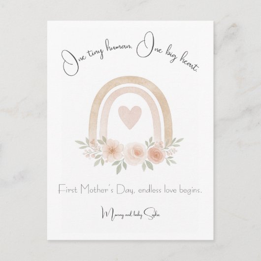 パステルレインボーファースト母の日はがき シーズンポストカード (正面)
