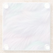 パステルレインボーファー ガラスコースター (裏面)