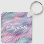 パステルレインボーファー キーホルダー (裏面)