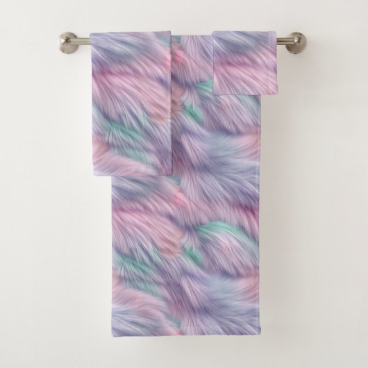 パステルレインボーファー バスタオルセット (インサイチュ)