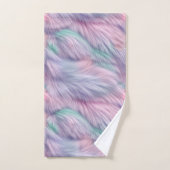 パステルレインボーファー バスタオルセット (ハンドタオル)