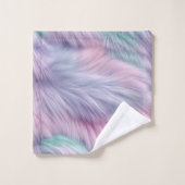 パステルレインボーファー バスタオルセット (ウォッシュタオル)