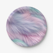 パステルレインボーファー ペーパープレート (正面)