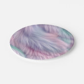 パステルレインボーファー ペーパープレート (アングル)