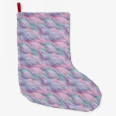 パステルレインボーファー ラージクリスマスストッキング (正面)