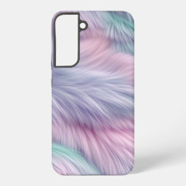 パステルレインボーファー SAMSUNG GALAXY S22+ケース