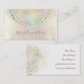 パステルレインボーフェイクスワール金ゴールドフォイルデコール 名刺 (正面/裏面)