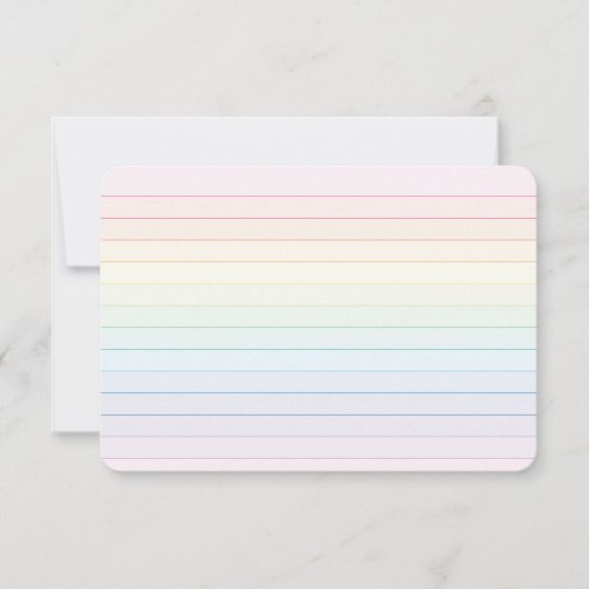 パステルレインボーフラットサンキューカード裏打ち サンキューカード (正面)