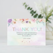 パステルレインボーフローラサンキューカード 案内状 (スタンド正面)