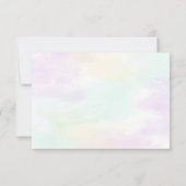 パステルレインボーフローラサンキューカード 案内状 (裏面)