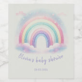 パステルレインボーフード&ビバレッジラベ ワインラベル (シングルラベル)