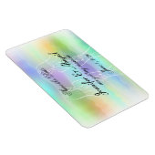 パステルレインボーブライド結婚式の日付を保存 マグネット (右側)