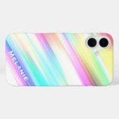パステルレインボーブラシストロークスパーソナライズ Case-Mate iPhoneケース (裏面 (横))