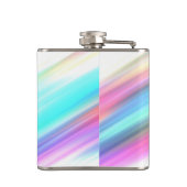 パステルレインボーブラシストロークパーソナライズされた フラスク (裏面)