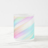 パステルレインボーブラシストローク フロストグラスマグカップ (中央)