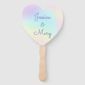 パステルレインボープリズム結婚レズビアン ハンドファン (裏面)