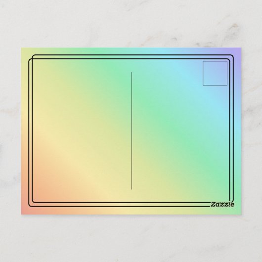 パステルレインボーヘアダイボトル10代のガールマンガ ポストカード (裏面)