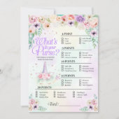 パステルレインボーベビーあなたの財布のゲームカードに何がある 招待状 (正面)