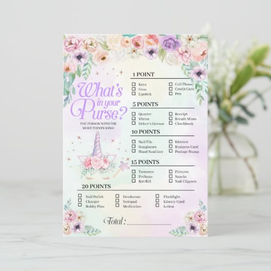 パステルレインボーベビーあなたの財布のゲームカードに何がある 招待状 (スタンド正面)