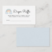 パステルレインボーベビーシャワーおむつラッフルチケット エンクロージャーカード (正面/裏面)