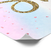 パステルレインボーベビーシャワーウェルカムサインオールカラー ポスター (角)