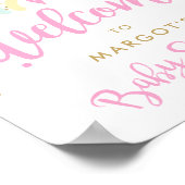 パステルレインボーベビーシャワーウェルカム ポスター (角)