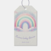パステルレインボーベビーシャワーギフトラベル | カスタマイズ ギフトタグ (正面)
