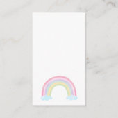 パステルレインボーベビーシャワーディスプレイシャワー エンクロージャーカード (裏面)