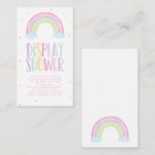 パステルレインボーベビーシャワーディスプレイシャワー エンクロージャーカード (正面/裏面)