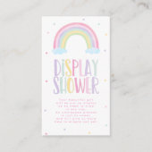 パステルレインボーベビーシャワーディスプレイシャワー エンクロージャーカード (正面)