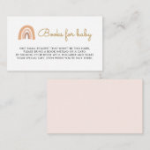 パステルレインボーベビーシャワーブックベビーインサート エンクロージャーカード (正面/裏面)