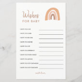 パステルレインボーベビーシャワーベビーカード (正面)