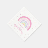 パステルレインボーベビーシャワー スタンダードカクテルナプキン (角)