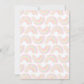 パステルレインボーベビーシャワー 招待状 (裏面)