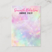 パステルレインボーホログラフィッククリスタルジュエリーディスプレイ 名刺 (正面)