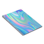 パステルレインボーホログラフ抽象芸術 ノートブック (右側)