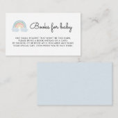 パステルレインボーボーイベビーシャワーブック挿入 エンクロージャーカード (正面/裏面)