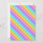 パステルレインボーポップ・アートのイットファイドゲットトイ誕生日パーティー サンキューカード (裏面)