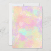 パステルレインボーポップ・アートのオンバイッポップ・アートのトガールズ誕生日 招待状 (裏面)