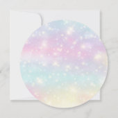 パステルレインボーマーメイドアンダーザシー誕生日 招待状 (裏面)