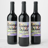 パステルレインボーマーリングワインラベル ワインラベル (ボトル)