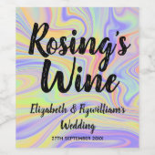 パステルレインボーマーリングワインラベル ワインラベル (シングルラベル)