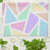 パステルレインボーモザイクパターン キッチンタオル (折り畳み)