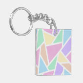 パステルレインボーモザイクパターン キーホルダー (正面左)
