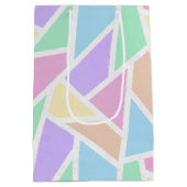 パステルレインボーモザイクパターン ミディアムペーパーバッグ (裏面)