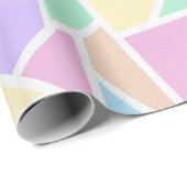 パステルレインボーモザイクパターン ラッピングペーパー (ロールコーナー)