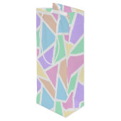 パステルレインボーモザイクパターン ワインギフトバッグ (裏面アングル)